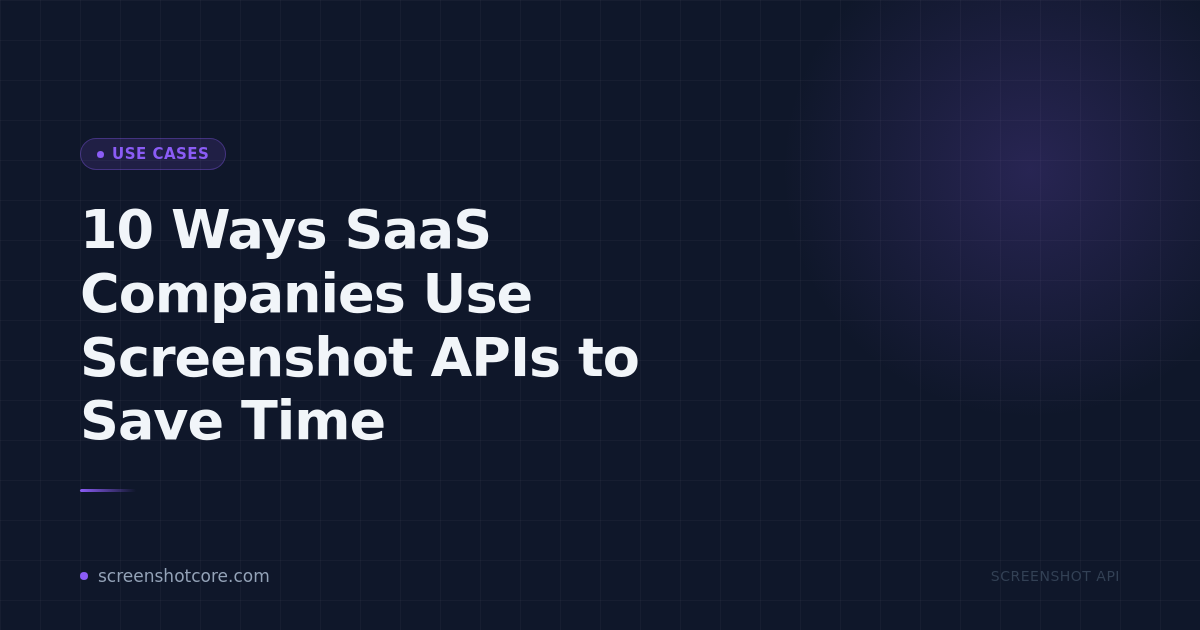 10 Ways SaaS Companies Use Screenshot APIs to Save Time