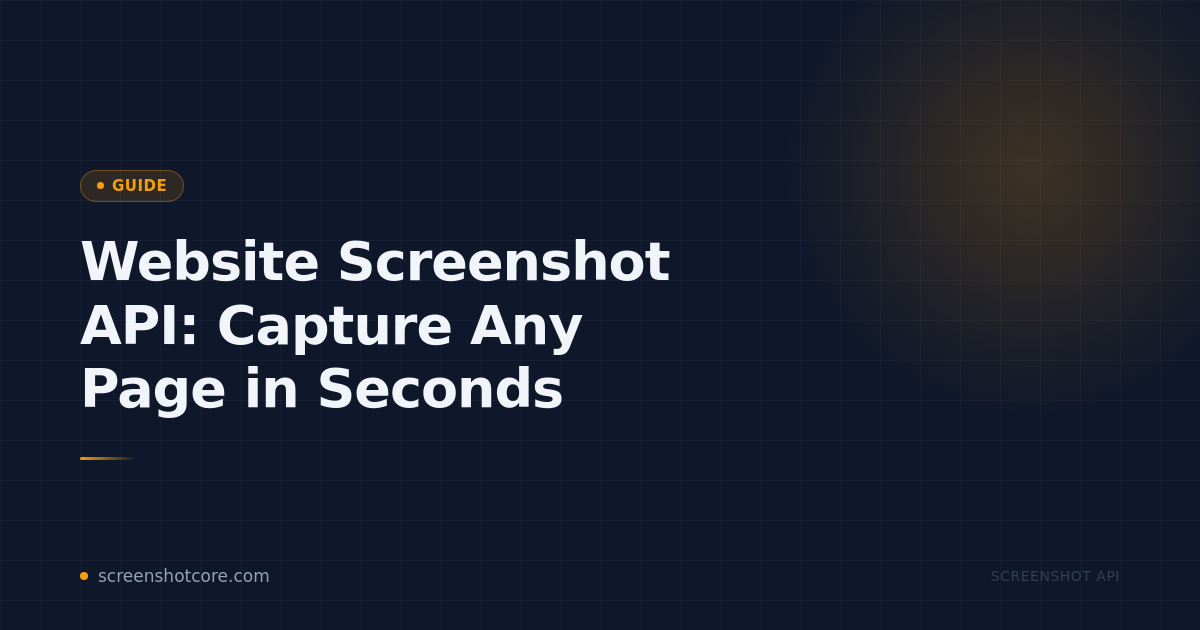 Website Screenshot API: Capture Any Page in Seconds